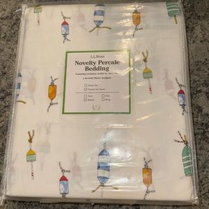 L.L. Bean Sara Fitz Buoy Comforter Cover Duvet, NWT